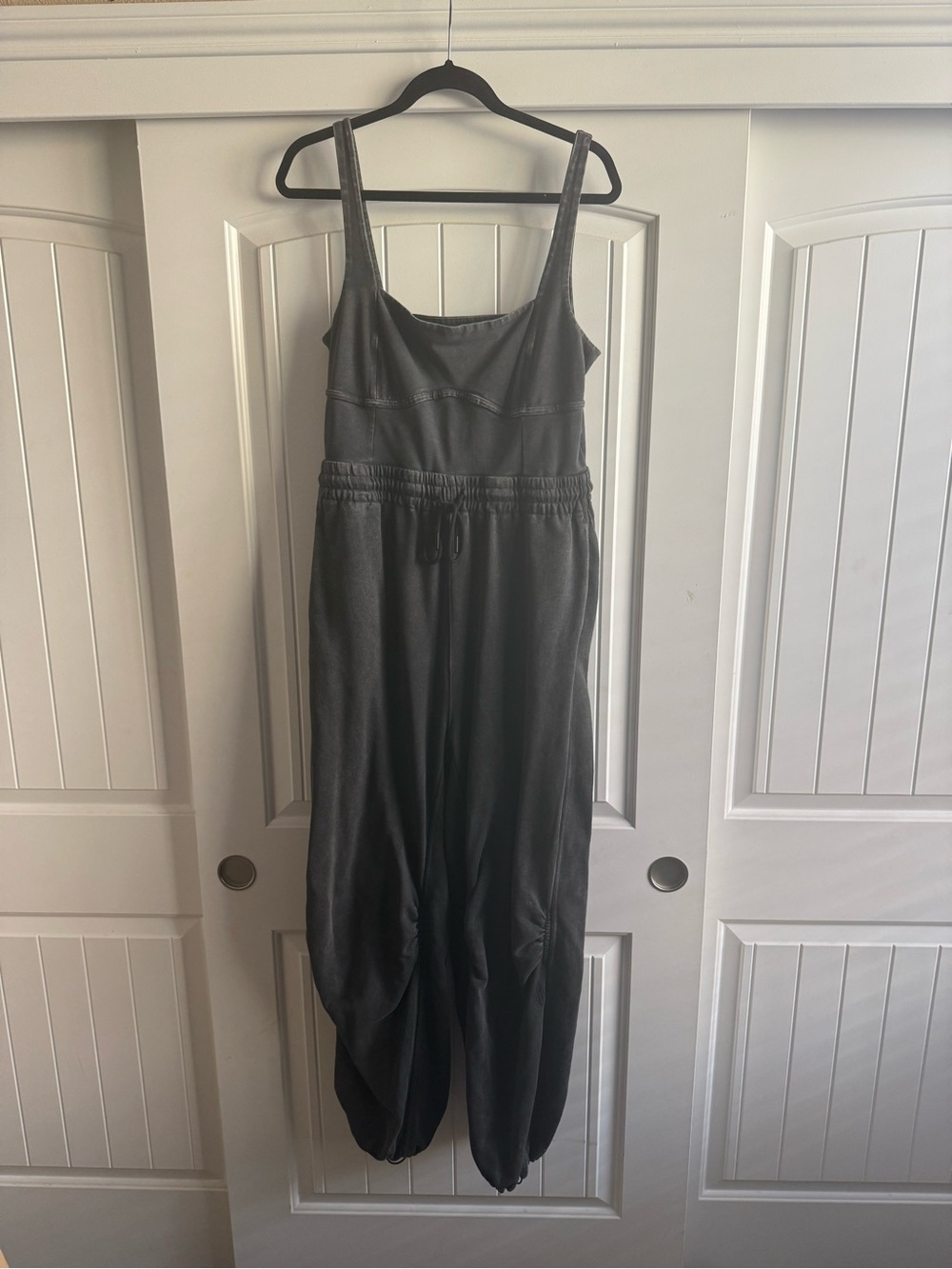 Free People Black Inbound Onesie - Sleeveless Drawstring Jumpsuit - Picture 3 of 5